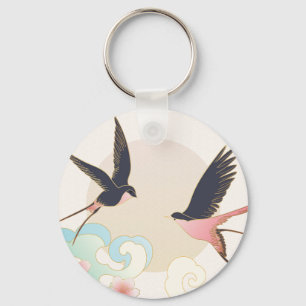 Chaveiro Design de aves de engomar elegantes