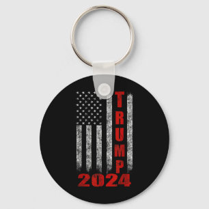 Chaveiro Design de Bandeira Americana Trump 2024