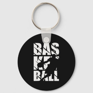 Chaveiro Design de Basquete Vintage Retro para Placa de Bas