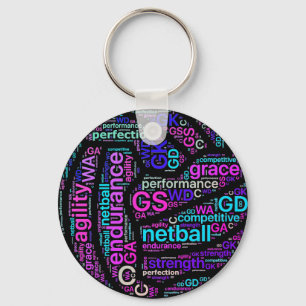 Chaveiro Design de Bola Inspirador Netball
