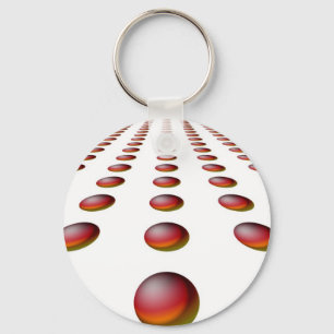 Chaveiro Design de Bola Vermelha Retro