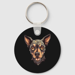 Chaveiro Design de Cachorro Zumbi Funny Halloween 2