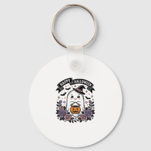 Chaveiro Design de Camisa Vintage de Abóbora Fantasma de Ha