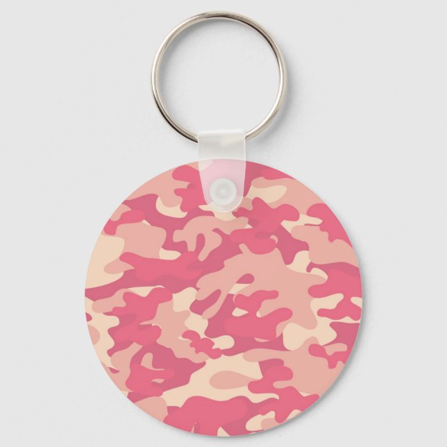Chaveiro Design de Camo Rosa (Frente)