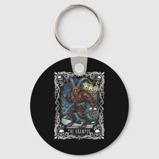 Chaveiro Design de Carta de Tarot Krampus Temporada de Nata