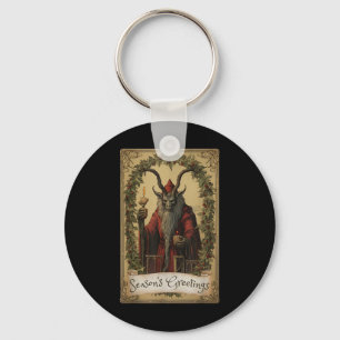 Chaveiro Design de Carta de Tarot Krampus Temporada de Nata