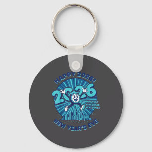 Chaveiro Design de Celebração de Réveillon de 2026 Feliz
