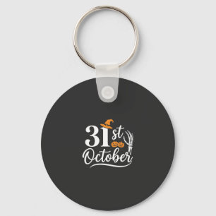 Chaveiro Design de chapéu de bruxa de abóbora de Halloween 