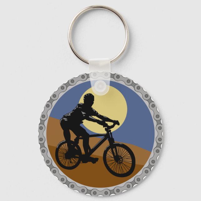Chaveiro Design de Ciclista de Bicicleta (Frente)