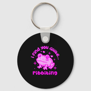 Chaveiro Design de Citação para Amantes de Rãs Ribbiting Pu
