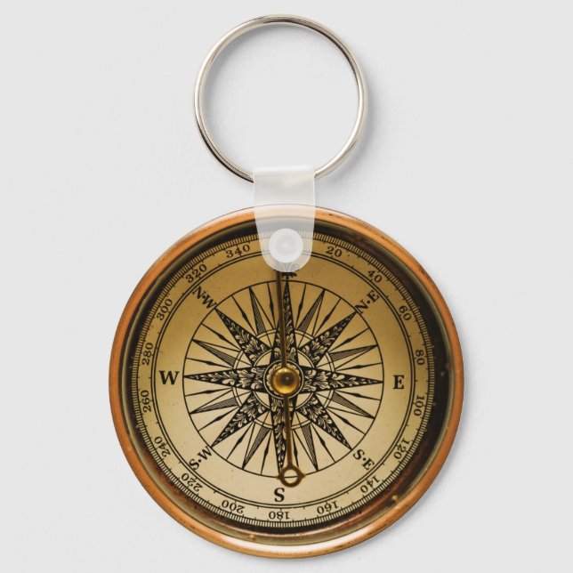 Chaveiro Design de Compass Faux Steampunk (Frente)