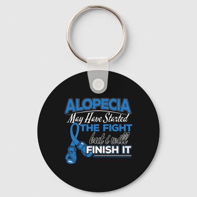Chaveiro Design de Consciência Alopecia para um Apoiante da (Frente)