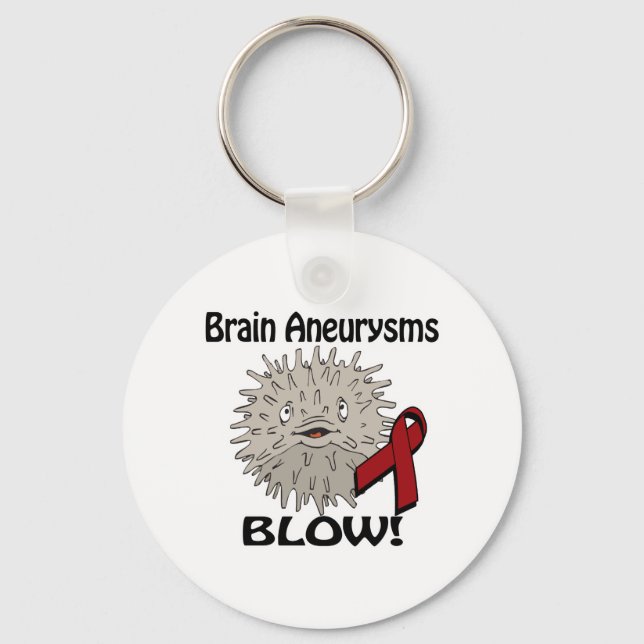 Chaveiro Design de Conscientização sobre Aneurismas Cerebra (Frente)
