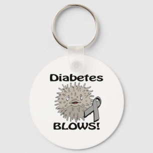 Chaveiro Design de conscientização sobre Diabetes Sopro