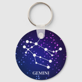 Chaveiro Design de constelação Gemini Zodiac