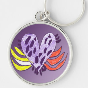 Chaveiro Design de coração flutuante