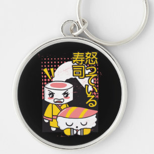 Chaveiro Design de desenho animado engraçado de lutadores d