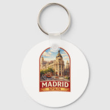 Design de estilo de pôster de viagem Vintage Madri