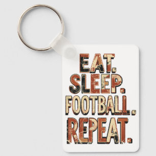 Chaveiro Design de Fã de Futebol Vintage   Gráfico de Futeb