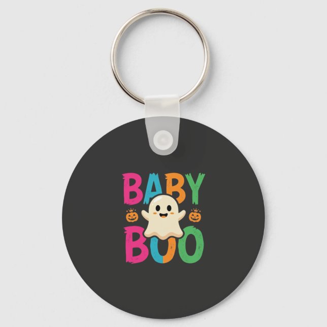 Chaveiro Design de Fantasma de Halloween Baby Boo_1 (Frente)