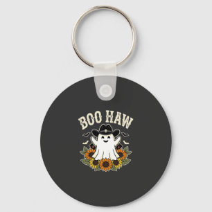 Chaveiro Design de Fantasma de Halloween Ocidental Boo Haw