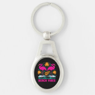 Chaveiro Design de Flamingos Rosa Vibes de Praia