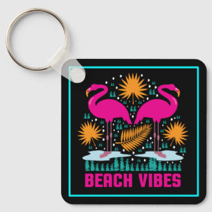 Chaveiro Design de Flamingos Rosa Vibes de Praia