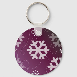 Chaveiro Design de Floco de Neve