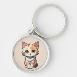 Chaveiro Design de Gato Encantadoramente Giro