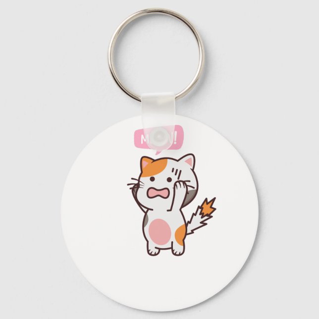Chaveiro design de gato giro frustrado | comprar agora (Frente)
