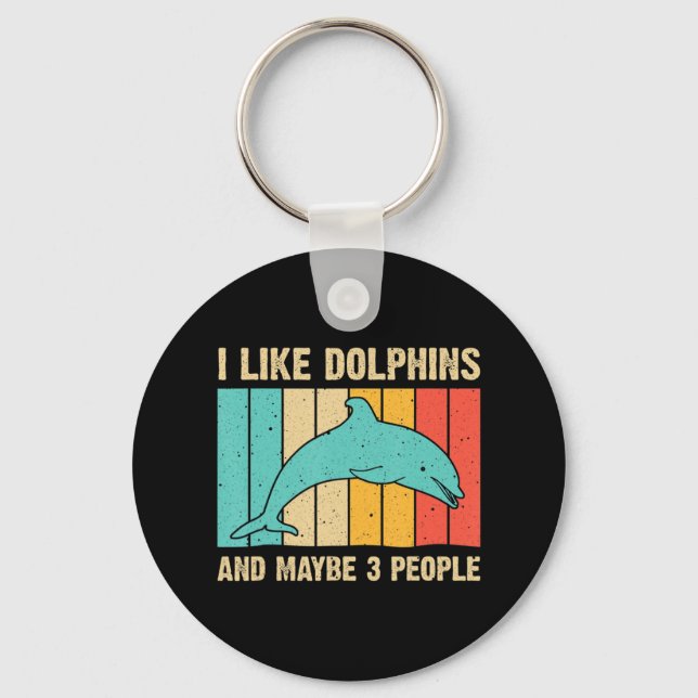 Chaveiro Design de Golfinho Divertido Para Mulheres Dolphin (Frente)