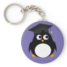 Design de Graduação de Pinguins - Tela redonda