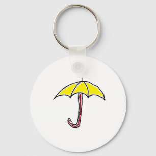 Chaveiro Design de Guarda-chuvas Amarelo