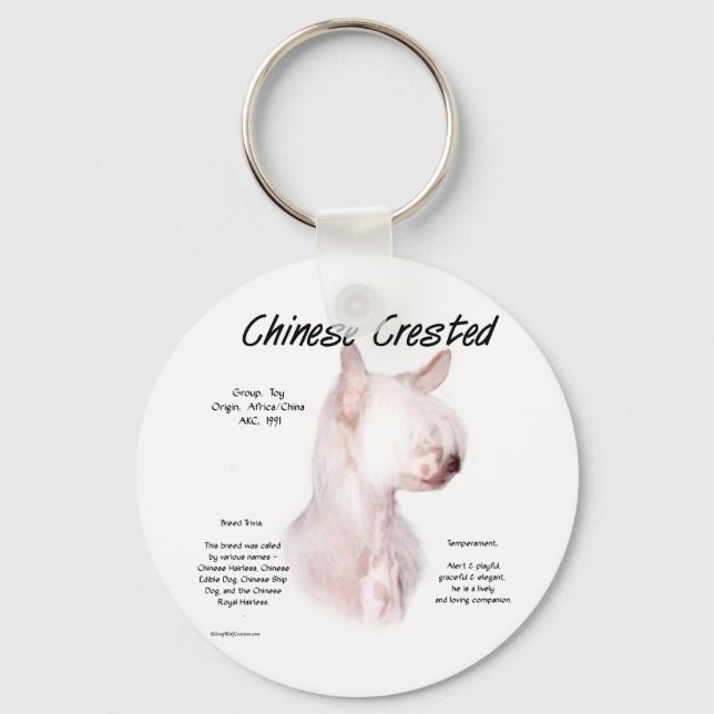 Chaveiro Design de História Chinês Detido (sem pelo) (Frente)