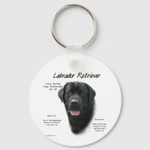 Chaveiro Design de História do Labrador Retriever (preto)