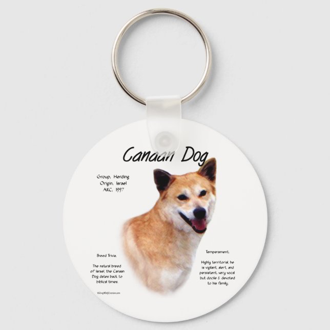Chaveiro Design de Histórico de Cachorros (Frente)
