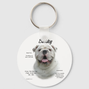 Chaveiro Design de Histórico do Buldogue