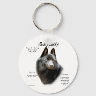 Chaveiro Design de Histórico Schipperke