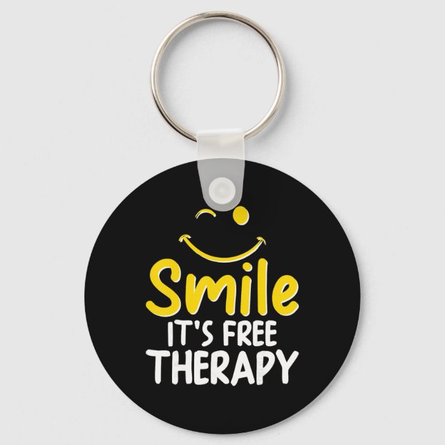 Chaveiro Design de Humor de Saúde Mental com Mensagem Posit (Frente)