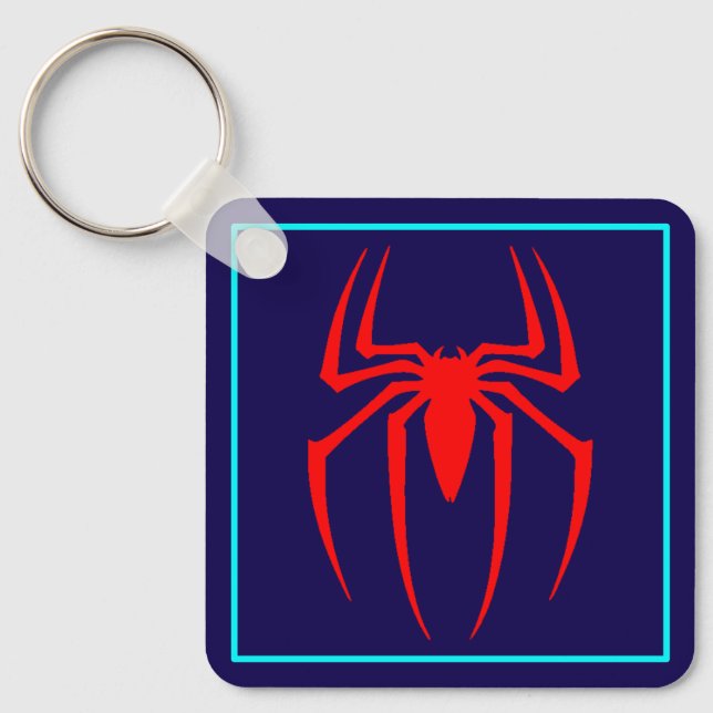 Chaveiro Design de Inseto Aranha Vermelha (Frente)
