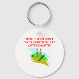 Chaveiro design de jogador de jogos de palavras cruzadas