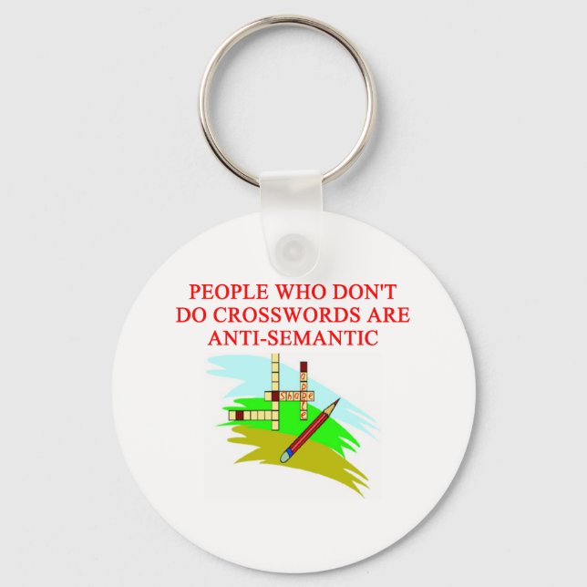 Chaveiro design de jogador de jogos de palavras cruzadas (Frente)