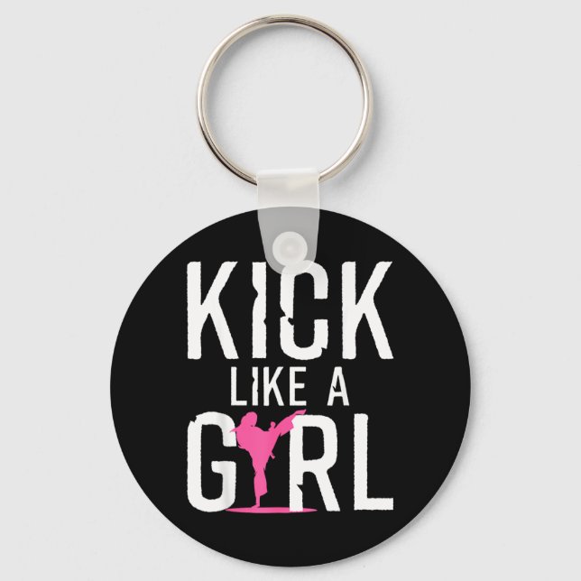 Chaveiro Design de Karatê Fofo para Meninas Mulheres Crianç (Frente)
