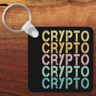 Chaveiro Design De Letra Retro De Criptomoeda