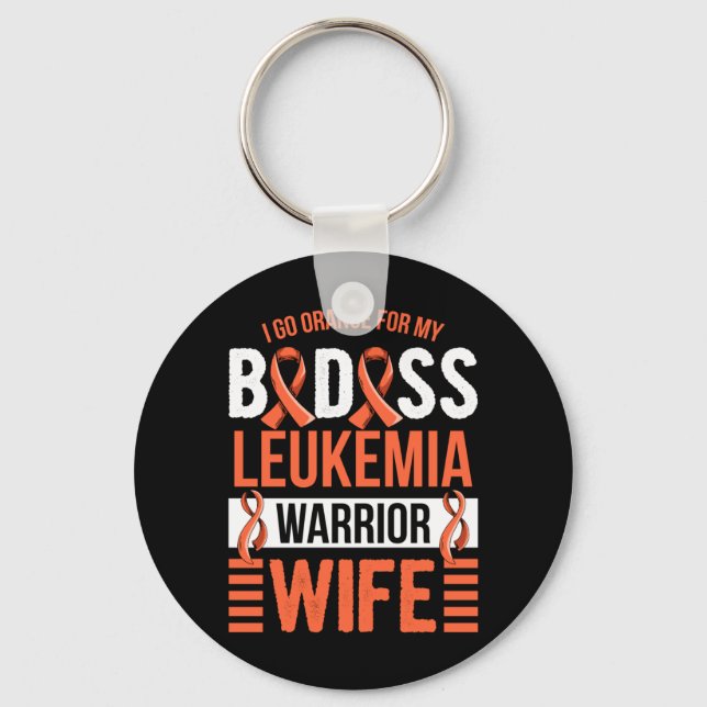 Chaveiro Design de Leucemia Aml Masculino Para Um Marido De (Frente)