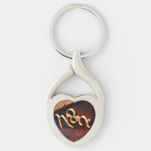 Chaveiro Design de logotipo 3D "Noor" rigoroso para
