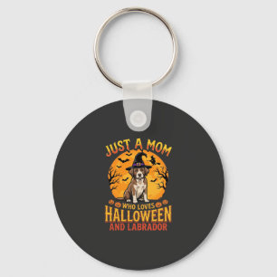 Chaveiro Design de Mãe Labradores no Halloween Feiticeira C