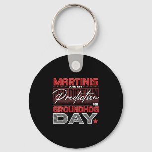 Chaveiro Design de Martini Divertido do Dia do Groundhog Pr