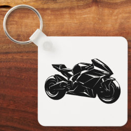 Chaveiro Design de Motocicleta Esportiva Futurista