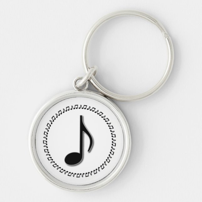 Chaveiro Design de Música da Oitava Nota (Frente)